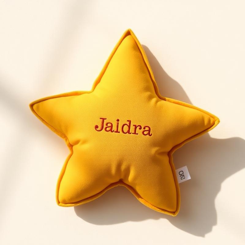 Cojín estrella verde menta